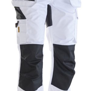 2325 Hantverksbyxa Stretch vit/svart C42
