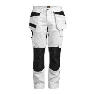 2326 Hantverksbyxa Stretch Vit/svart C42