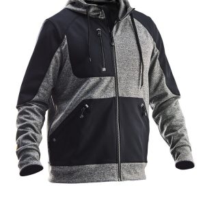 5303 Hoodie Spun Dye svartmelerad/svart XS